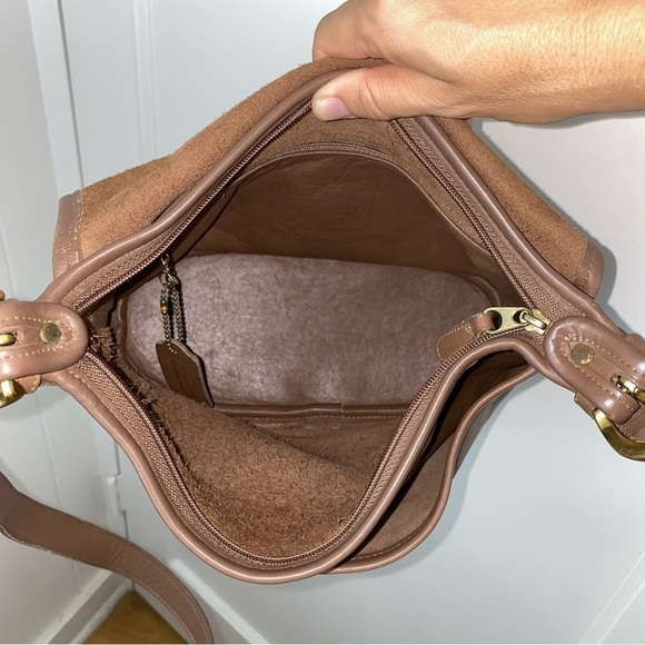 Vintage Coach Fletcher Brown Leather Saddle Bag - Picture 11 of 14